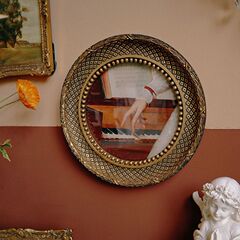 European Baroque mid-retro decorative painting round hanging painting living room calligraphy bedroom entrance piano niche famous house