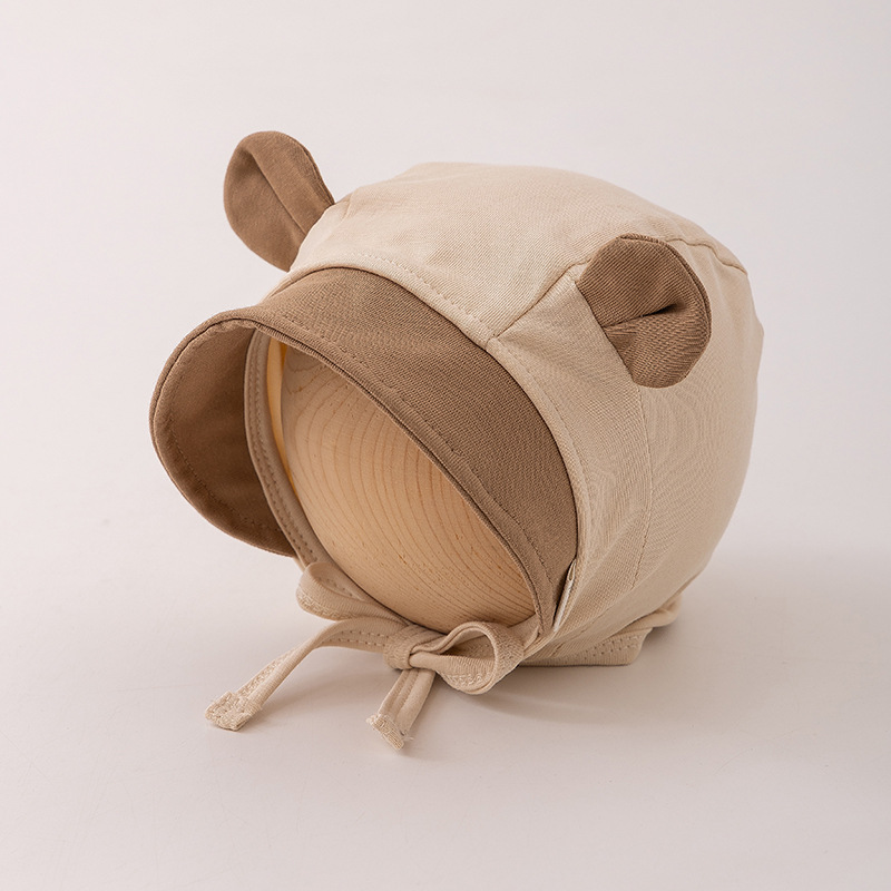 Primavera y otoño sombreros para oídos para bebés, niños y niñas pequeños, adorables algodón puro delgado sombreros para bebés primavera