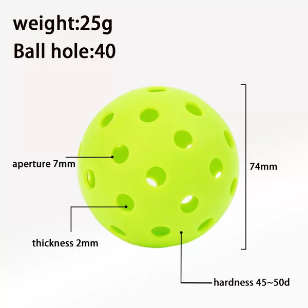 Pickleball 40-Hole Outdoor Sports Pickleball Training High-Quality Shock-Resistant High-Stable Beginner Ball