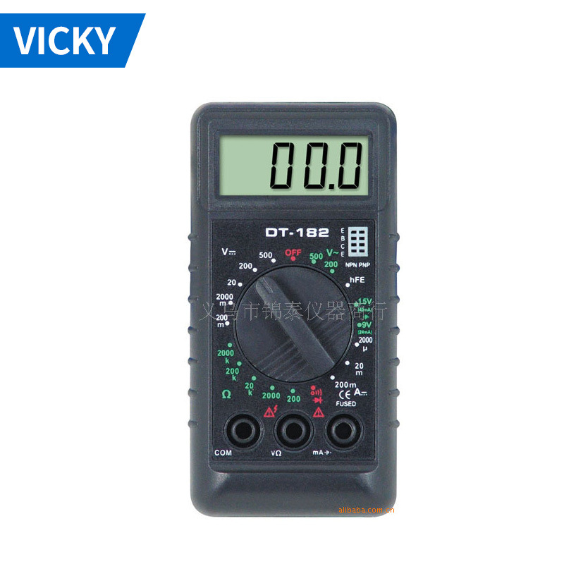厂家供应 手持式学生用 迷你型数字万用表 DT182 袖子MINI万用表