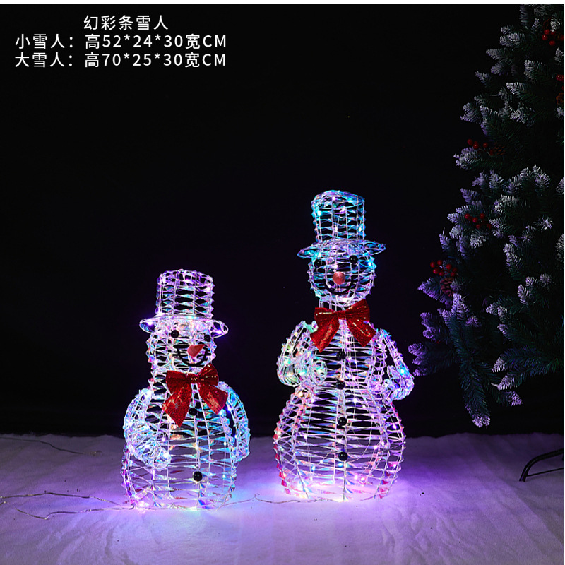 Navidad brillante ilusión decoración de alce árbol de Navidad muñeco de nieve colorido boda centro comercial decoración de la escena del hotel