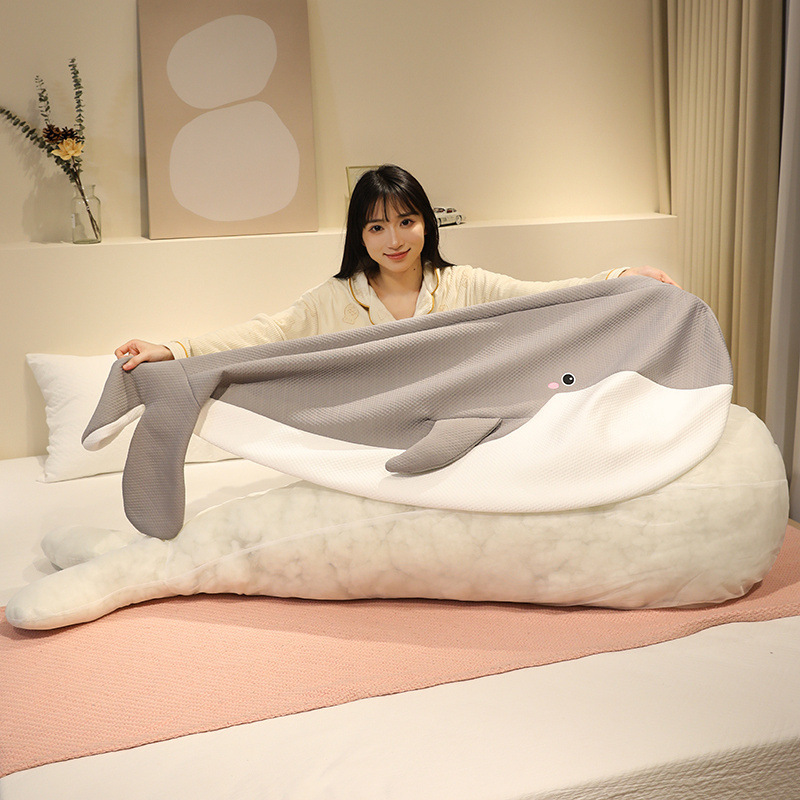 クールなアイスシルククジラ人形海洋動物ぬいぐるみ人形女の子ベッド睡眠脚長い枕|undefined