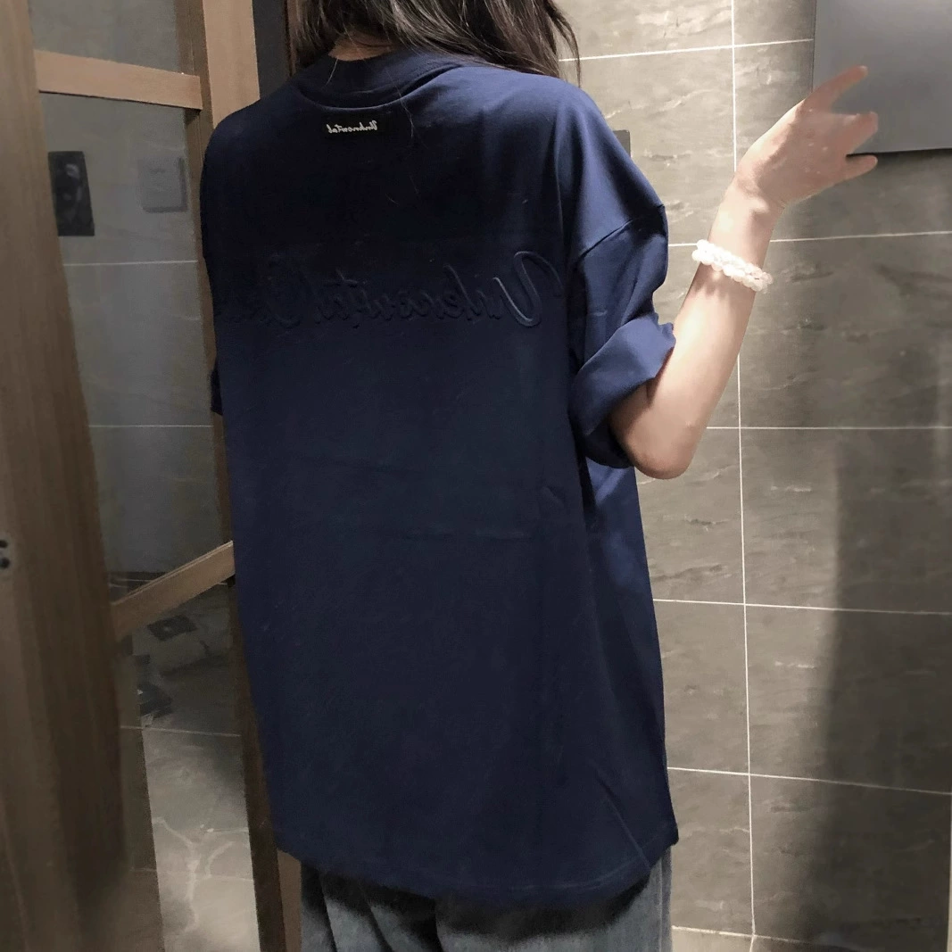 Швейные работы пары из двух частей # Стальной штамп вогнуто-выпуклый + резиновая этикетка 19 штук 220 г чистый хлопок + воротник с резьбой и подшивкой