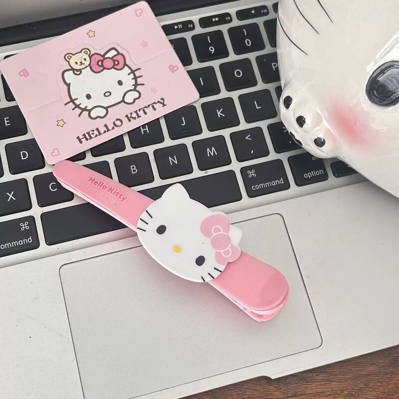 摆摊刘海夹格子甜美可爱三丽鸥鸭嘴夹卡通简约少女心ins百搭发饰|undefined