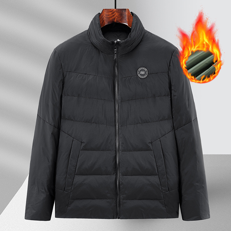 New Men's Lightweight down Jacket, Stretchy, Windproof, Loose-Fitting, Plus-Size Men's down Jacket