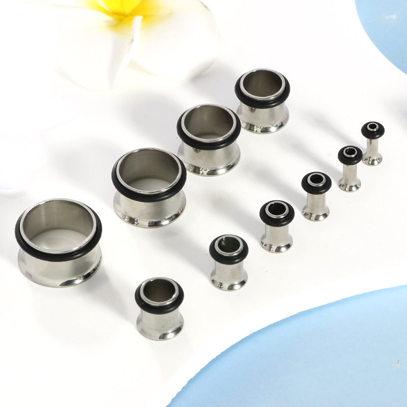 G23 Titanium Ear Expansion Piercing Jewelry - Single Speaker Leather Ring Auricle Stretcher 16mm detail image 7