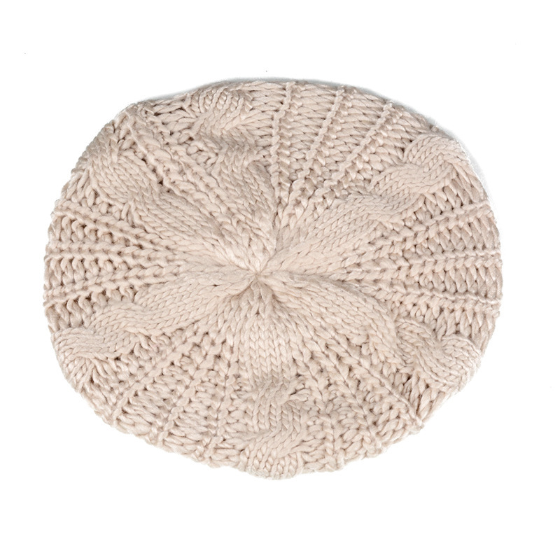 Knitted Beret Hat For Women - Stylish Wool Winter Accessory_voghion.com