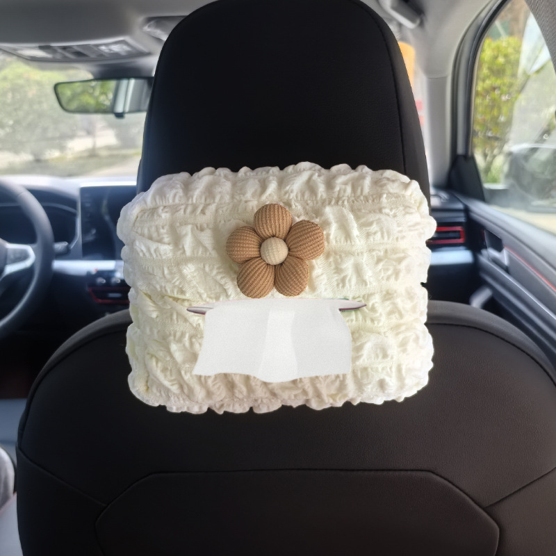 Caja de pañuelos del asiento del automóvil Bolsa de pañuelos multifunción del automóvil Caja del apoyabrazos del automóvil Bolsa de almacenamiento de toallas de papel del respaldo del asiento Decoración
