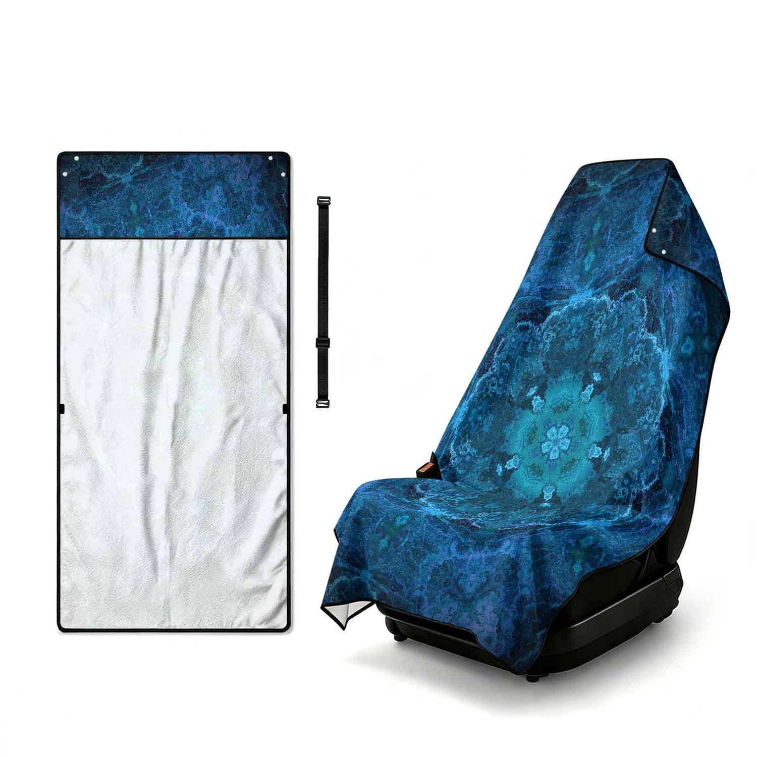 Geometric Bath Towel Car Seat Cover 2-in-1 Microfiber Outdoor Beach Car Dual-Use Universal Seat Cushion