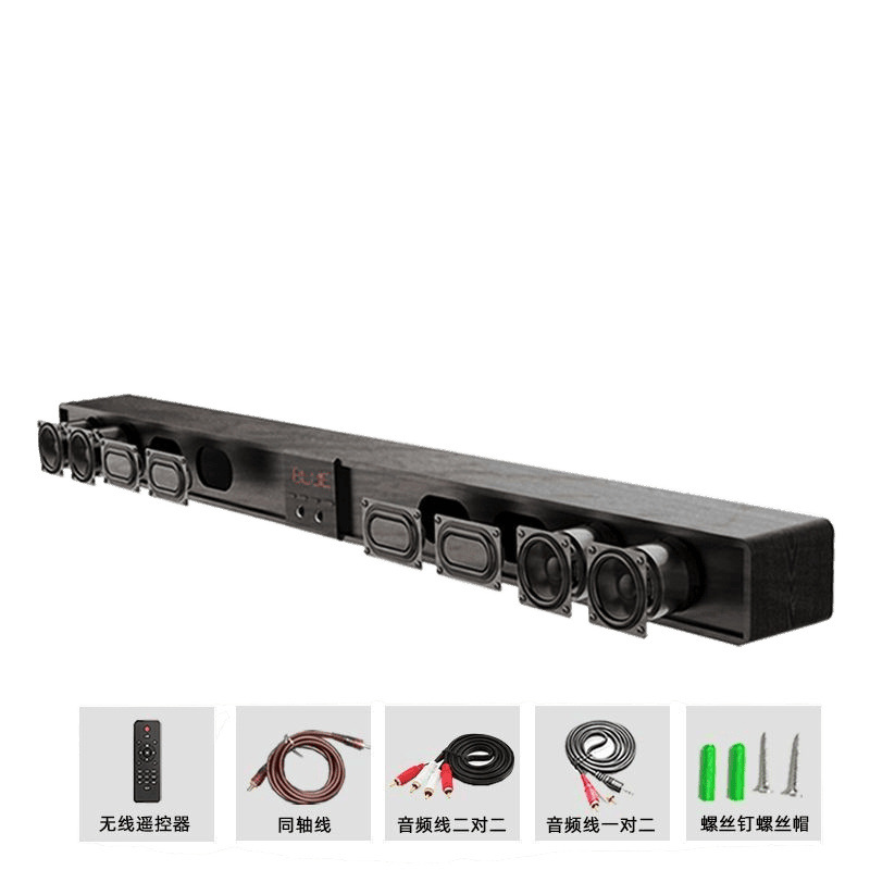 Echo Wall Audio 2025 Dolby Sound TV con barra larga Bluetooth Altavoz Sala de estar Cine en casa Fábrica transfronteriza