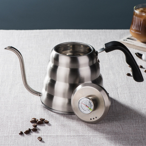 Hand brewed coffee cloud pot, ear-mounted coffee pot, 304 stainless steel narrow mouth pot, dripping long mouth pot, logo can be printed