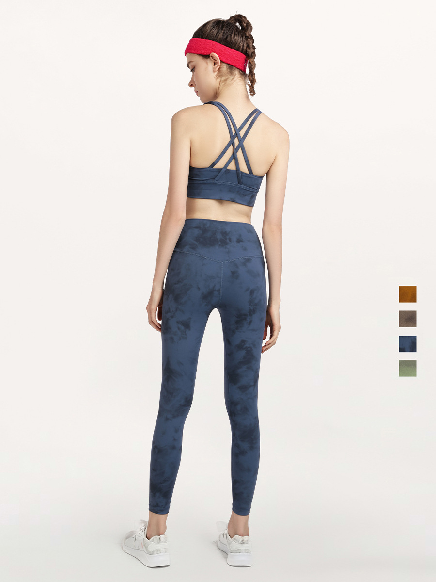 Ropa interior deportiva desnuda europea y americana de las mujeres de alta resistencia a prueba de golpes Sujetador push up de yoga que forma sujetador de espalda cruzada