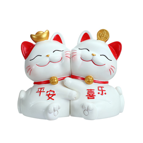 Lucky cat entrance key storage ornaments ashtray mobile phone holder living room home decoration housewarming gift