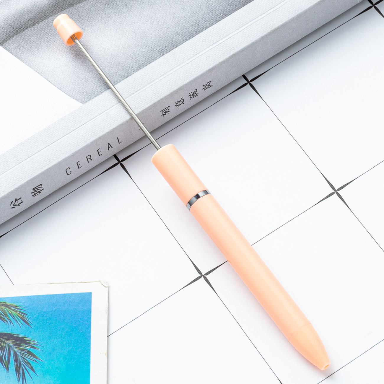 Inventario al por mayor bolígrafo de plástico largo diy bolígrafo de bolas hecha a mano se puede imprimir publicidad personalizada bolígrafo de regalo