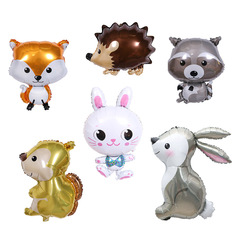 Cartoon Forest Animal Shaped Foil Balloon Baby Birthday Forest Theme Party Decoration Aluminum Foil Balloon Wholesale