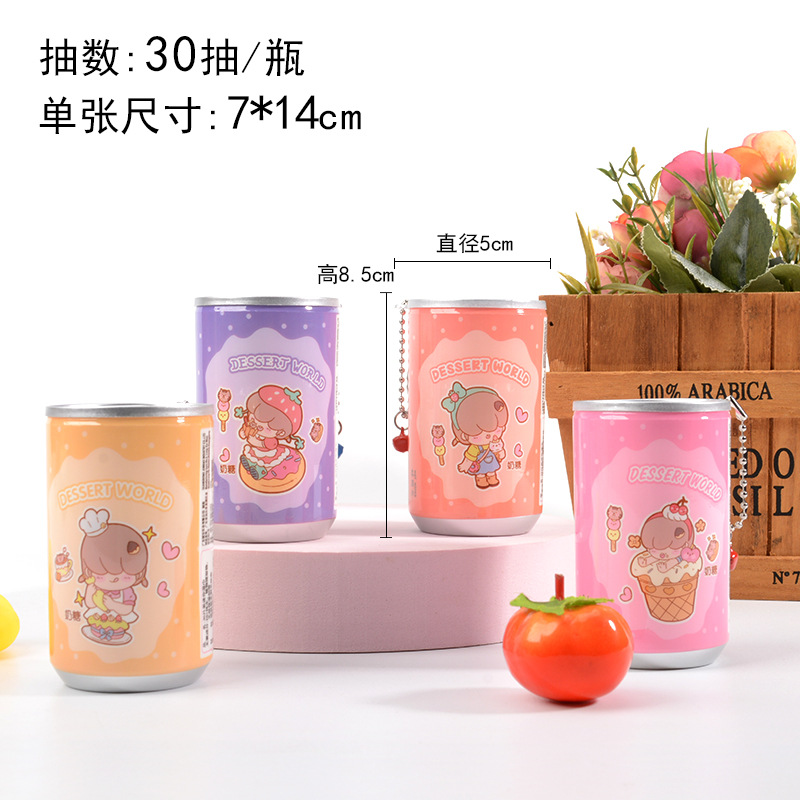 瓶の創意ミニはコーラ缶のウェットティッシュを持ち歩いています。