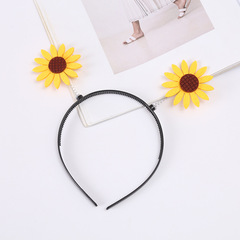 可愛卡通向日葵發箍旅遊拍照兒童六一裝飾發卡親子遊戲頭飾髮飾