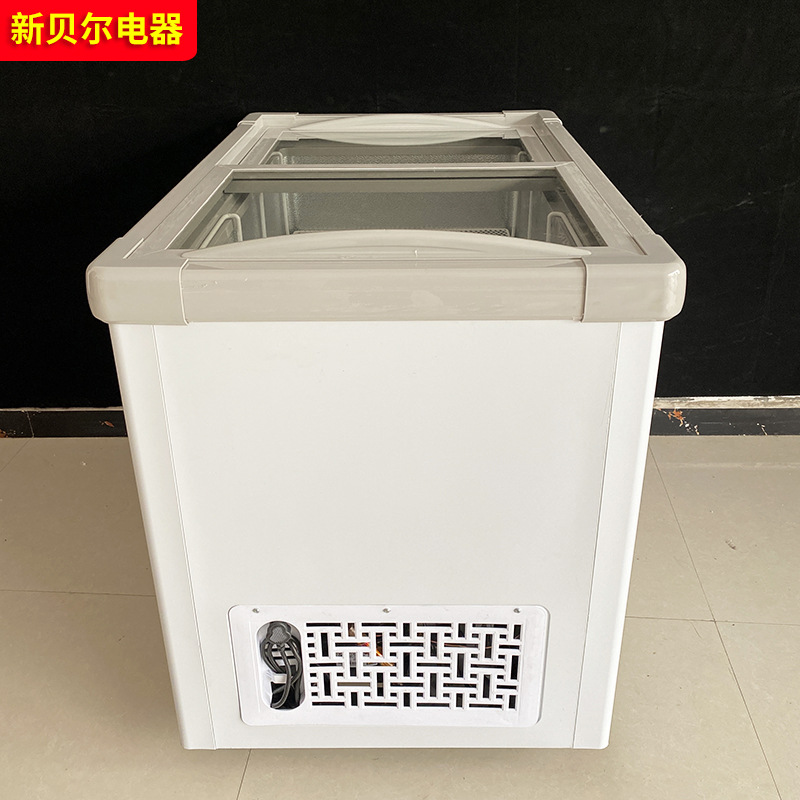 冷冻食品厂设备用卧式岛柜 商超冷冻雪糕丸子玻璃展示柜 1.0M岛柜