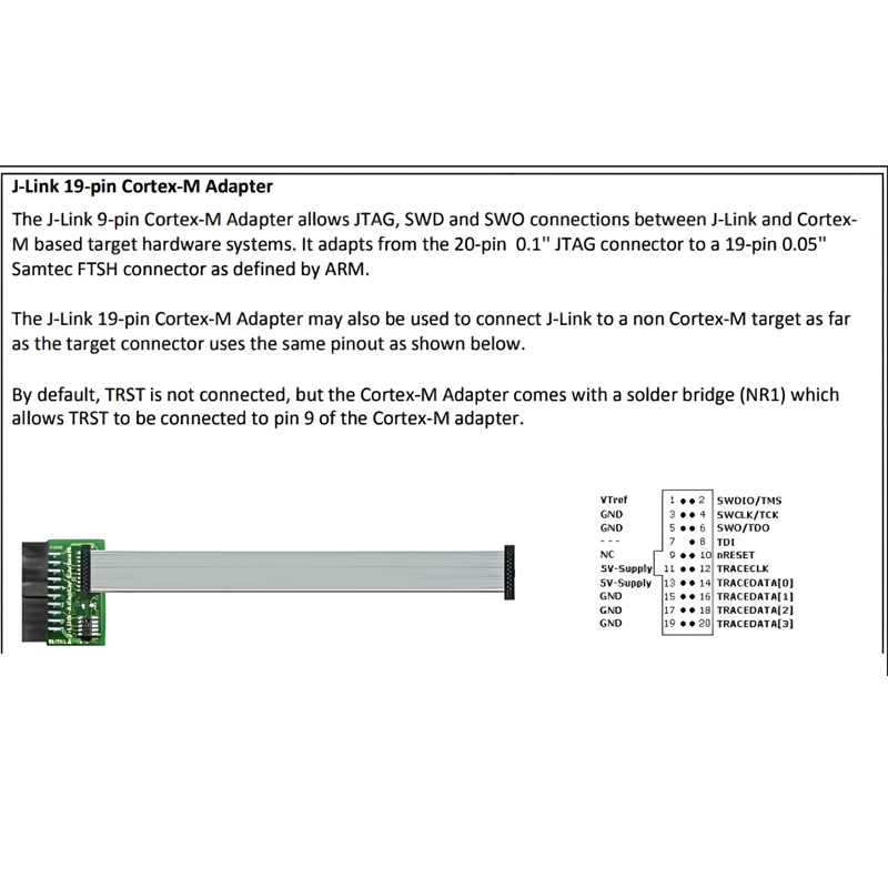 J-LINK | V9 V8 ARM-JTAG-20-20 어댑터 보드 2.54MM PIN 0.1 1.27MM JLINK