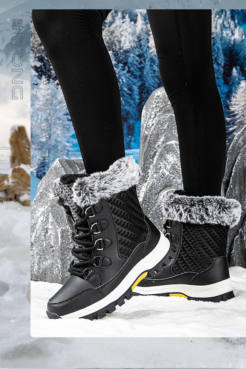 New Boots, Thickened Cotton Shoes, Women's Autumn And Winter New Style, Women's Snow Boots, Warm And Plush_vogvips.com