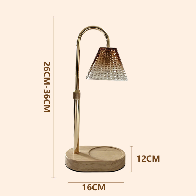 Fuente de fábrica gradiente cristal de diamante lámpara de cera fundida base de tronco elevable atenuación lámpara de vela fundida regalo transfronterizo