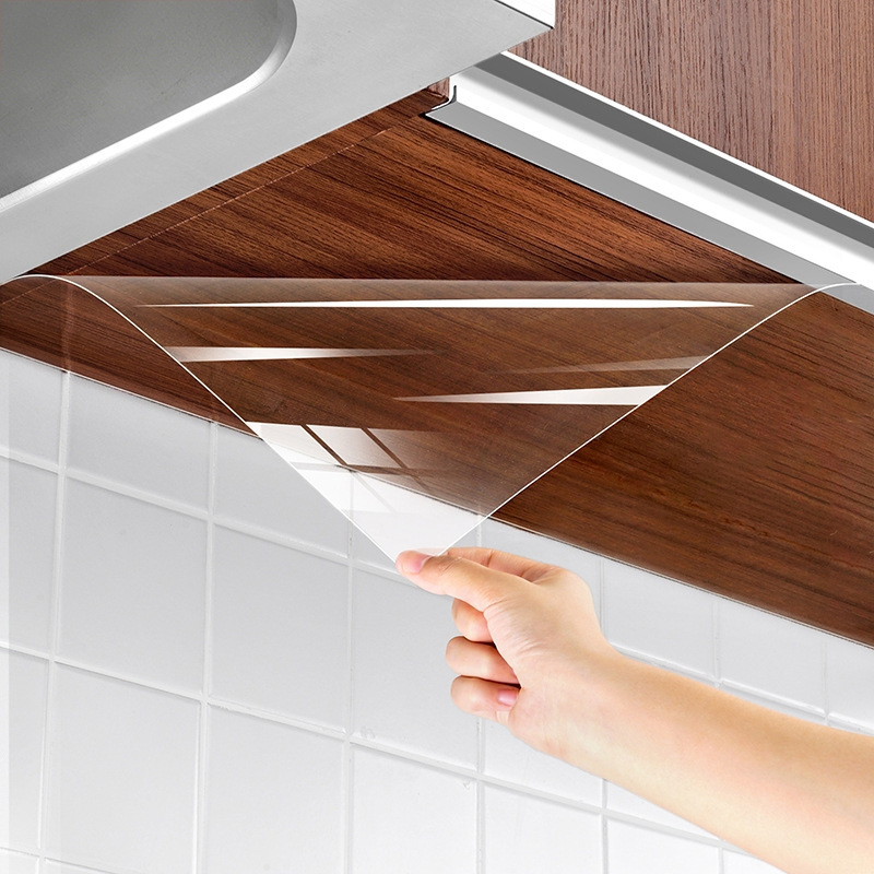 Self-adhesive oil-proof sticker for wall cabinets, waterproof and moisture-proof, high-temperature resistant, anti-steam transparent film for the bottom of kitchen cabinets Self-adhesive oil-proof sticker for wall cabinets, waterproof and moisture-proof, high-temperature resistant, anti-steam transparent film for the bottom of kitchen cabinets