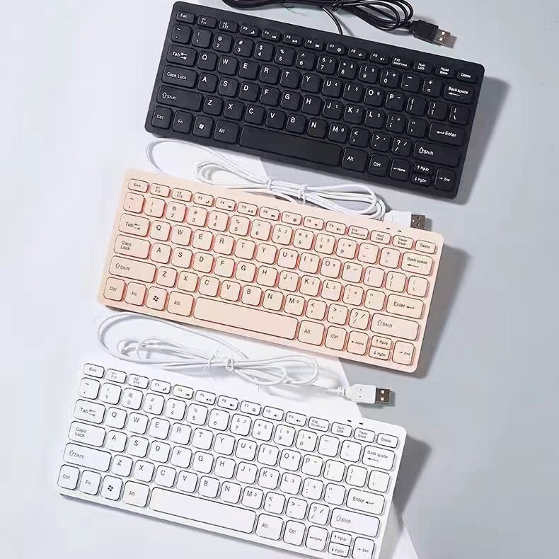 Wholesale k1000 keyboard wired 78 key usb external keyboard small portable mute notebook desktop universal