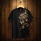 2024 Summer New Trendy Brand National Trend Chinese Style Unicorn Embroidered Short-sleeved T-shirt Men's Heavy Industry Ethnic Style T-shirt Top