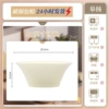 [High temperature underglaze color] Creamy white flowing shadow-soup bowl
