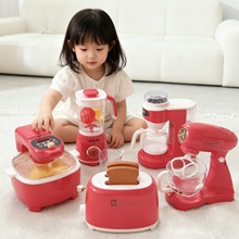 跨境儿童过家家仿真小家电电动灯光厨房电器空气炸锅搅拌机咖啡机