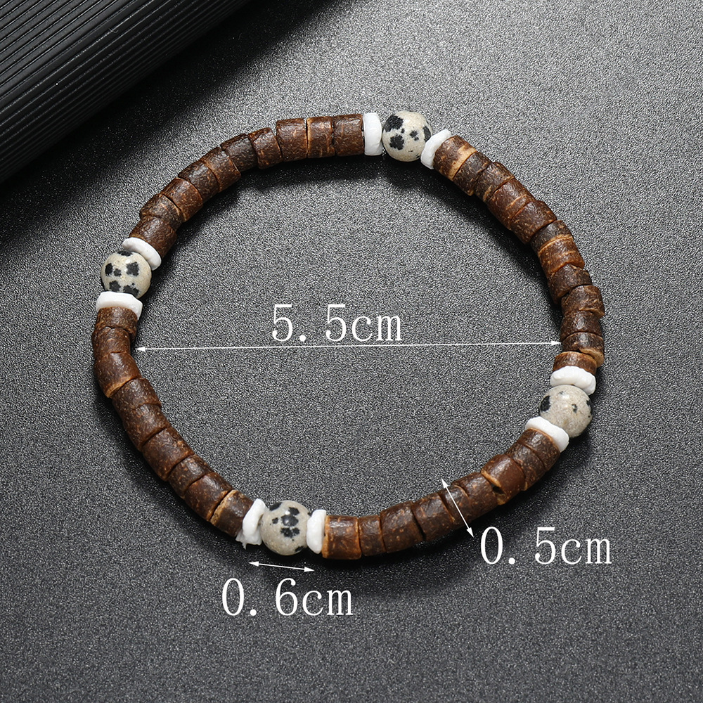 Retro Geometric Coconut Shell Beaded Men's Bracelets 10 Pieces 1 Piece display picture 6