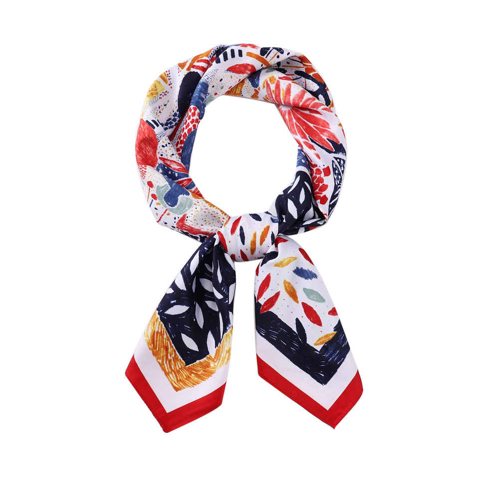 83g Weight Silk Scarf Classification Holiday, Street Occasion Twill Material Color Block Pattern Spring&Summer Season Women's Gender Elegant, Basic, Simple Style Style Women's Elegant Basic Simple Style Color Block Twill Silk Scarf 9