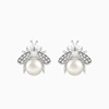 Silver needle, earrings, fashionable zirconium, french style, silver 925 sample, light luxury style, internet celebrity