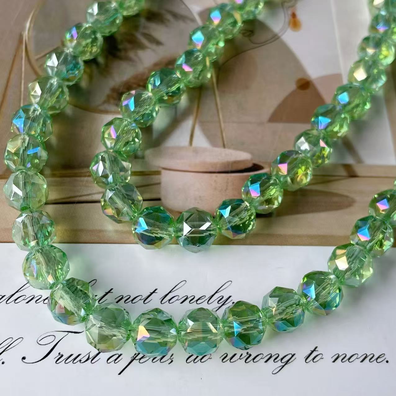 Bola de flores de 8mm Jingjing K9 cuentas sueltas de cristal 64 superficies cortadas con cuentas Accesorios de joyería hechos a mano de bricolaje Pulsera Collar lote suelto image 22