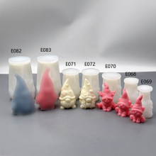 圣诞矮人精灵香薰蜡烛模具雪人圣诞树硅胶树脂石膏滴胶膜具