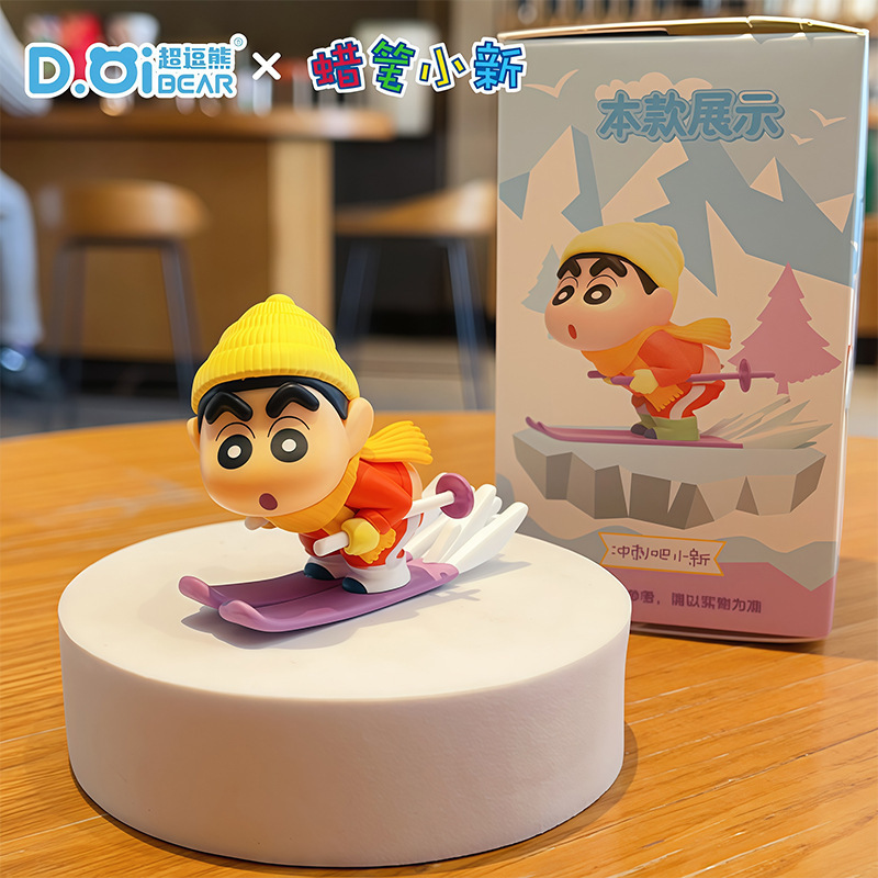 本物のクレヨンしんちゃんアニメトレンディなデスクトップ車の装飾品オフィスかわいいホーム漫画装飾ブラインドボックス|undefined
