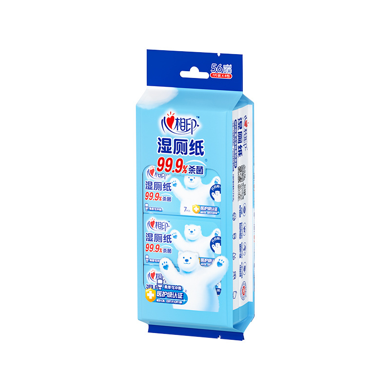 Heartfelt Wet Wipes 7 Sheets Portable Pack Private Area Cleaning Adult Wet Wipes Mini Pocket Size Wholesale Full Carton