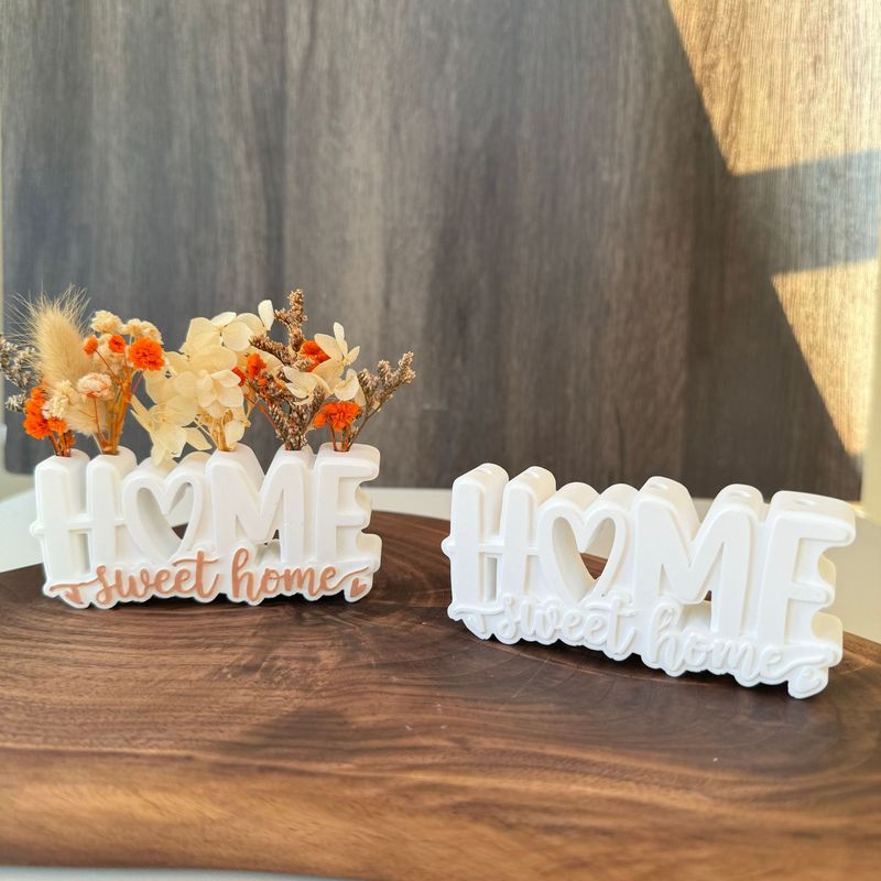 Home sweet home字母带插花孔硅胶模具石膏模具装饰摆件|undefined