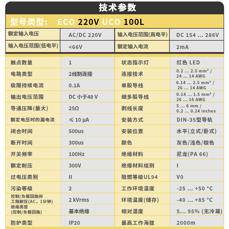 Ll220V Ac/Dc Optocoupler Isolation Module Ac/Dc Passive Photoelectric Coupler Rail Type 100Hz Switching Frequency