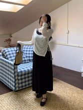 小葵花菜知葵微胖定-制【织梦时光】针织套装裙女春收腰罩衫两件