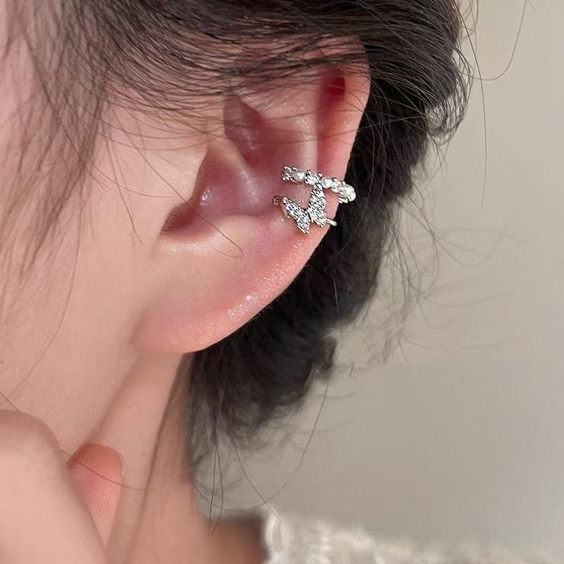 Super inmortal dulce mariposa zircon perla clip de hueso de orejas 2026 nuevo nicho exquisito sin agujeros de orejas accesorios de orejas versátiles