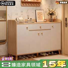 实木鞋柜家用门口入户2025新款玄关收纳柜一体靠墙楼道电梯口鞋架