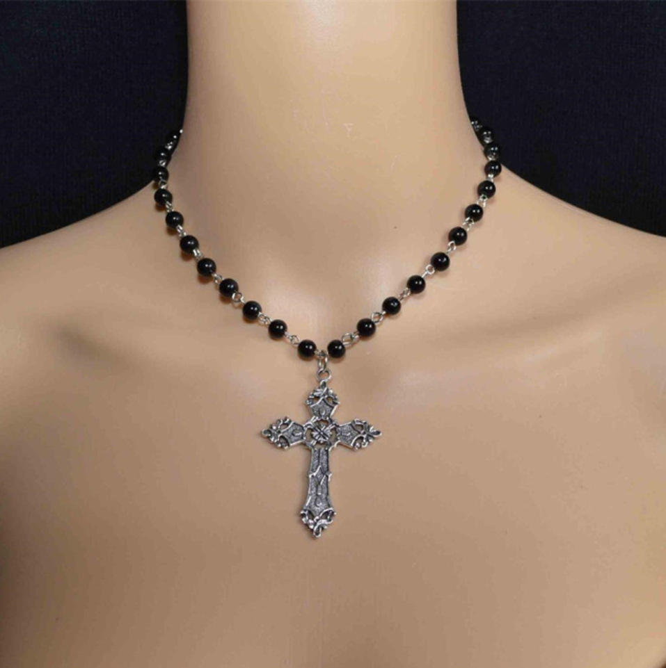 Amazon transfronterizo Cruz collar gótico joyería venta directa de fábrica