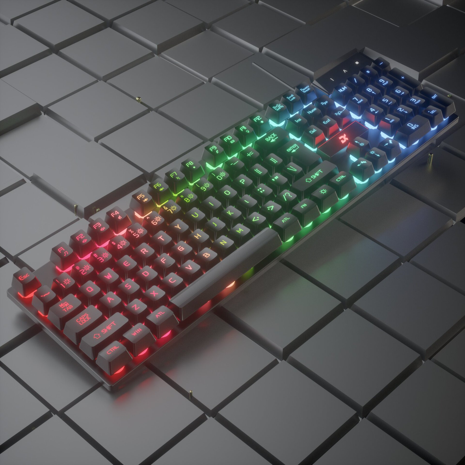 Teclado luminoso cableado conjunto de ratón juegos computadora de escritorio portátil botón flotante tapa de botón sensorial mecánico cabeza USB