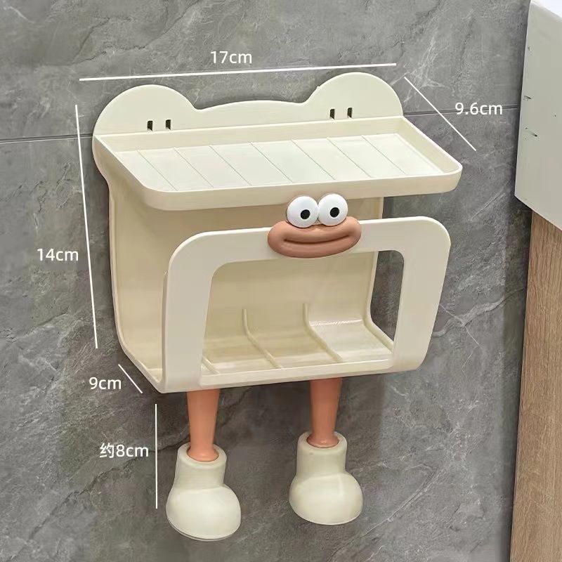 Linda caja de toallitas húmedas de dibujos animados, caja de bombeo de papel colgada en la pared del baño, toallas de papel húmedas, toallas de papel húmedas, estantes de papel higiénico