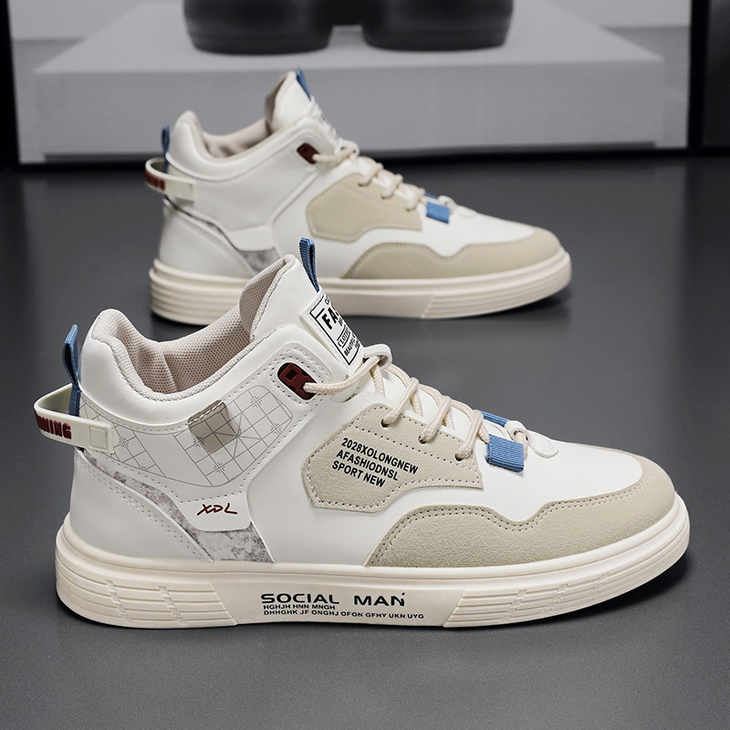 Zapatos de hombre transfronterizos primavera nuevos zapatos casuales de corte bajo para hombre tendencia zapatos de deporte de todo fósforo zapatos blancos zapatos deportivos de gran tamaño