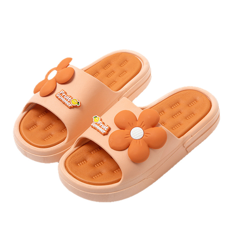 浴室のサンダルの女の子は夏の新しい滑り止めかわいい柔らかい底を着て、女性の厚い底を引きずってカジュアルで耐摩耗性がある