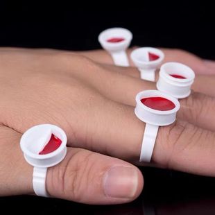 Korean Permanent Color Disposable Ring Cup Pattern Plastic Silicone Tattoo Eyelash Tools Supplies Eyebrow Tattoo