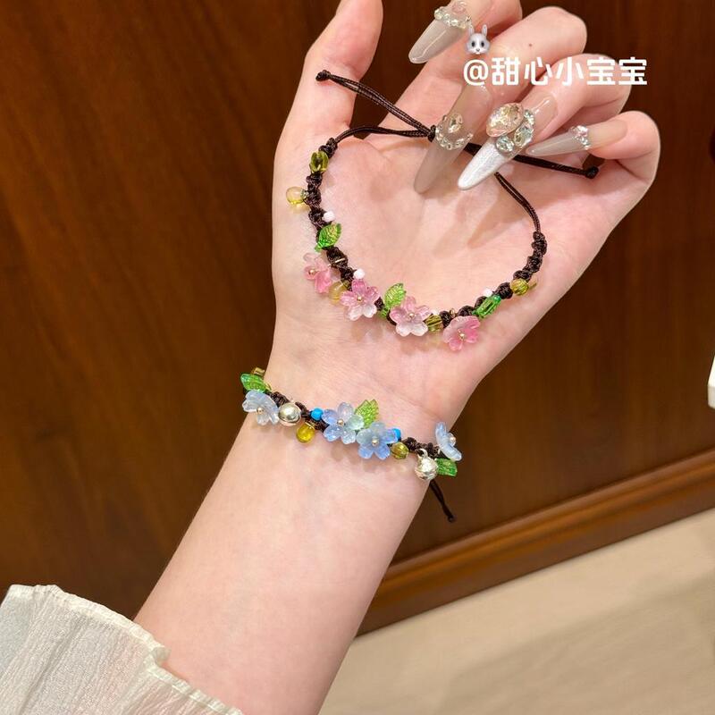 Bracelet Endless Summer Bracelet Forest Style Fresh Bracelet Unique Gift for Girls Macrame Woven Hand Jewelry