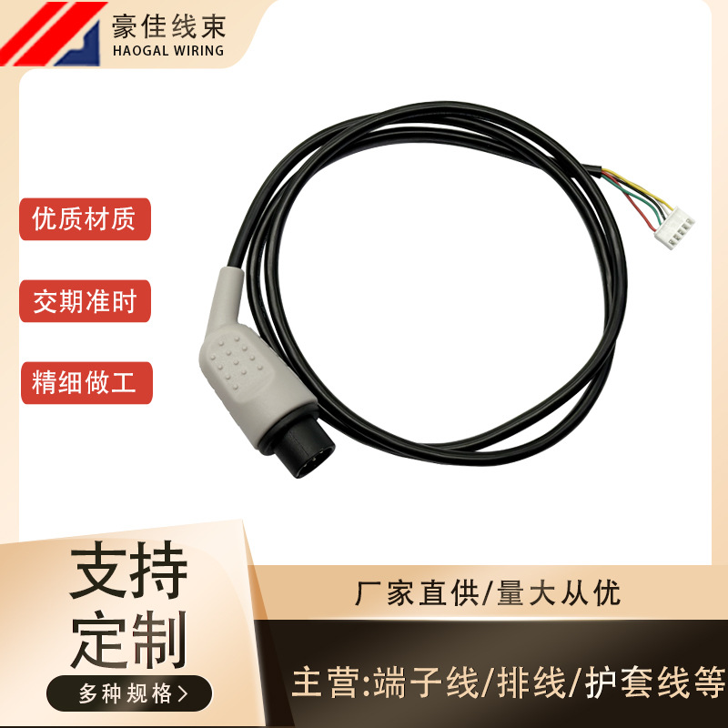 通用心电导联线 心电监护仪ECG插座信号线 医疗仪器设备连接线6芯